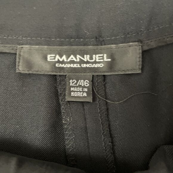 Emanuel Ungaro Womens Black Dress Pants Trousers Size 12 - Picture 3 of 7